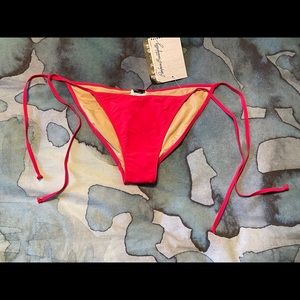Oakley hot pink string bikini bottom NWT sz M
